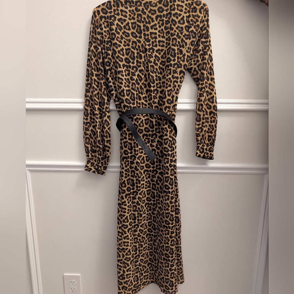 EUC Michael Kors Animal Print Long Sleeve Dress - Picture 6 of 6